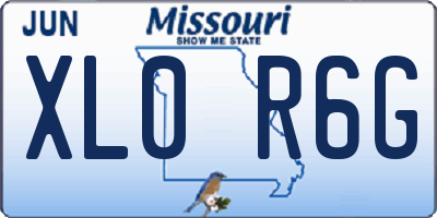 MO license plate XL0R6G