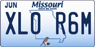 MO license plate XL0R6M