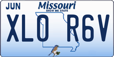 MO license plate XL0R6V