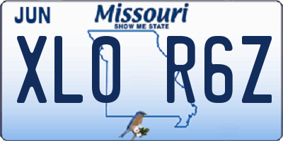MO license plate XL0R6Z