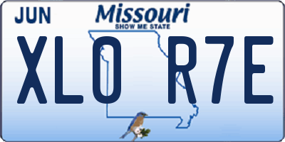 MO license plate XL0R7E