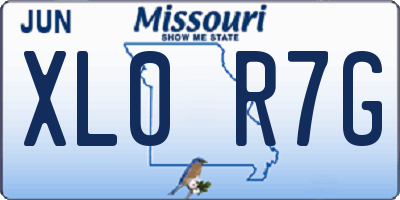 MO license plate XL0R7G