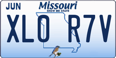 MO license plate XL0R7V