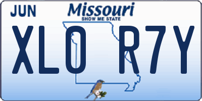 MO license plate XL0R7Y