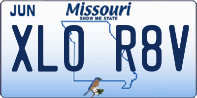 MO license plate XL0R8V