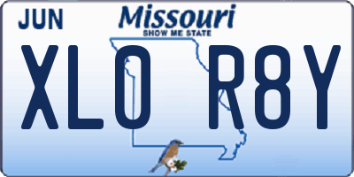 MO license plate XL0R8Y