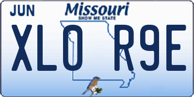 MO license plate XL0R9E