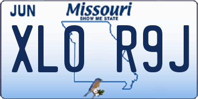 MO license plate XL0R9J
