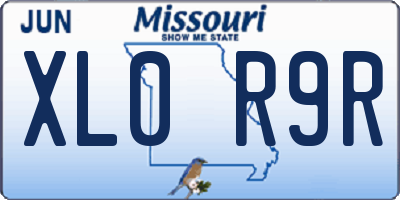 MO license plate XL0R9R