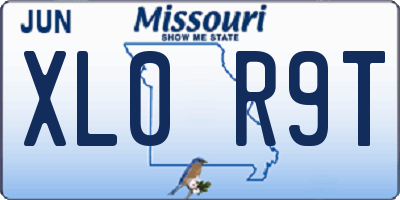 MO license plate XL0R9T