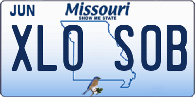 MO license plate XL0S0B
