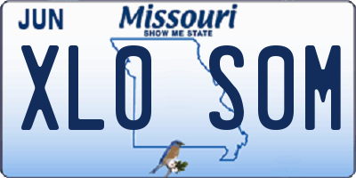 MO license plate XL0S0M