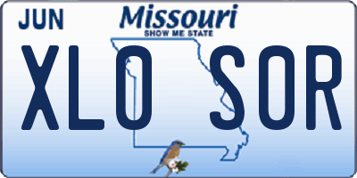 MO license plate XL0S0R