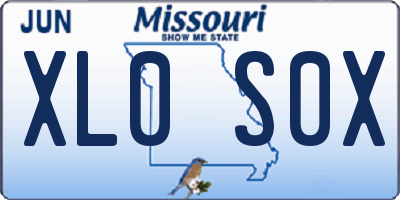 MO license plate XL0S0X