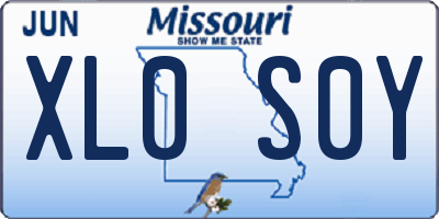 MO license plate XL0S0Y