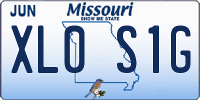 MO license plate XL0S1G