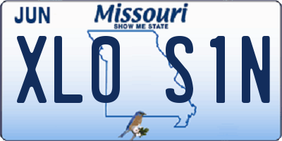 MO license plate XL0S1N