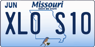 MO license plate XL0S1O
