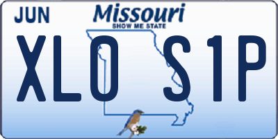 MO license plate XL0S1P