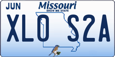 MO license plate XL0S2A