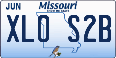 MO license plate XL0S2B