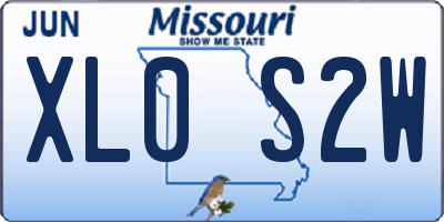 MO license plate XL0S2W