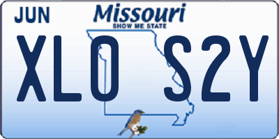 MO license plate XL0S2Y