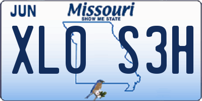 MO license plate XL0S3H