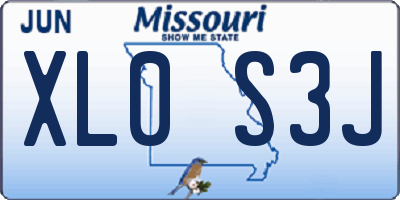 MO license plate XL0S3J