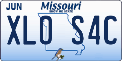 MO license plate XL0S4C