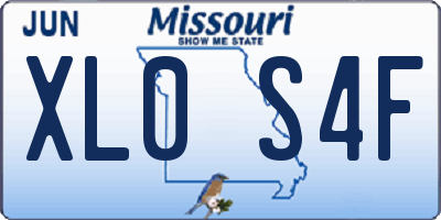 MO license plate XL0S4F