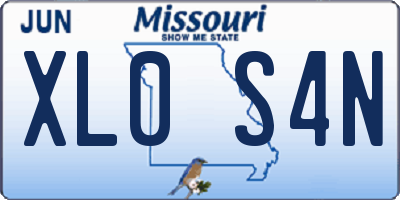 MO license plate XL0S4N