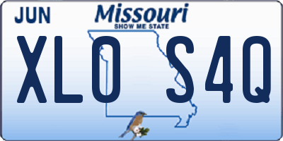 MO license plate XL0S4Q