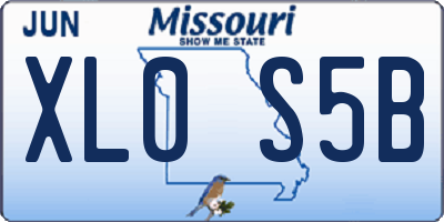 MO license plate XL0S5B