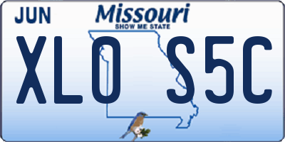 MO license plate XL0S5C