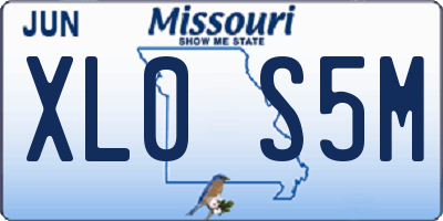 MO license plate XL0S5M