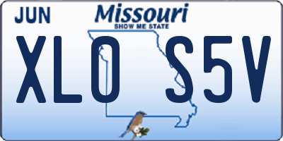 MO license plate XL0S5V