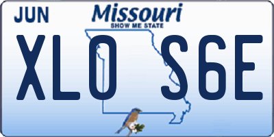 MO license plate XL0S6E
