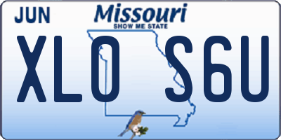 MO license plate XL0S6U