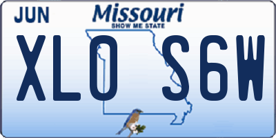 MO license plate XL0S6W