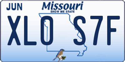 MO license plate XL0S7F