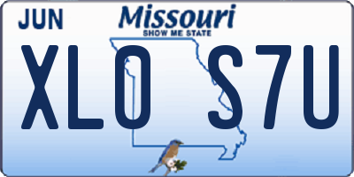 MO license plate XL0S7U