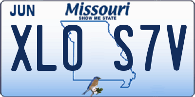 MO license plate XL0S7V