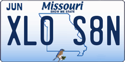 MO license plate XL0S8N