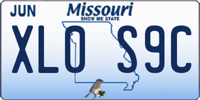 MO license plate XL0S9C