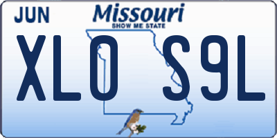 MO license plate XL0S9L