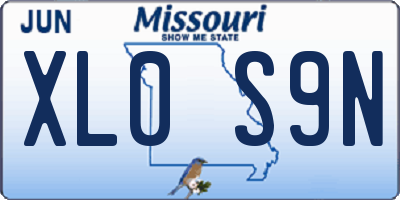 MO license plate XL0S9N