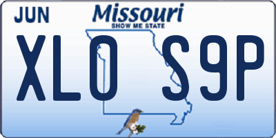 MO license plate XL0S9P