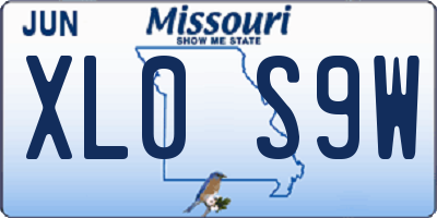 MO license plate XL0S9W