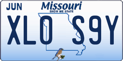 MO license plate XL0S9Y